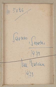 NELL WALDEN, mixed media on paper, signed and dated San Remo 1973.