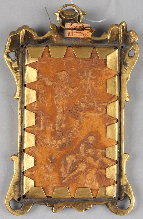 MINIATYRMÅLNING, sign B. Haller. 1800-tal.