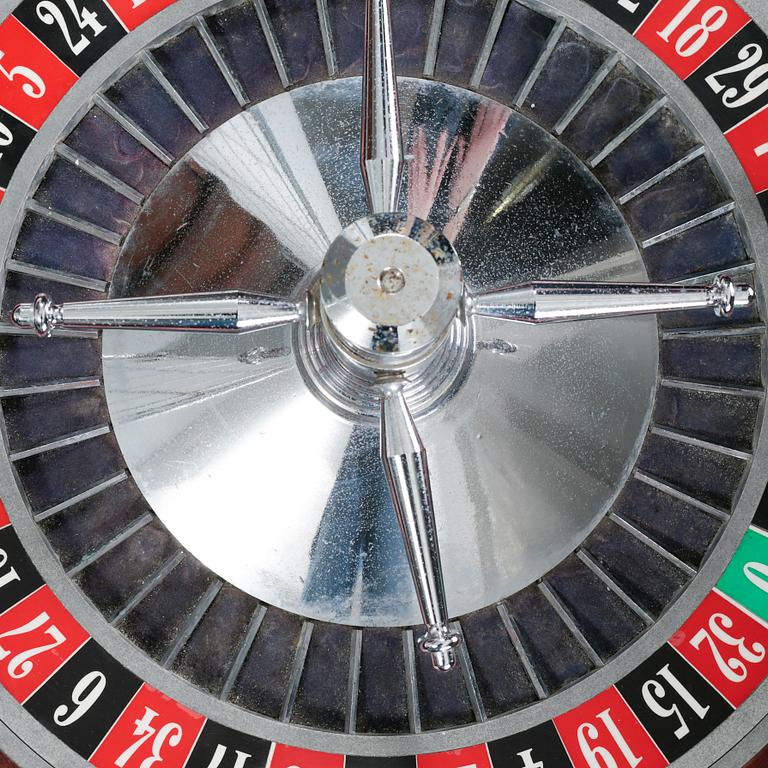 A roulette wheel, second half of the 20th century.