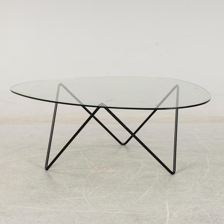 A 'Pedera' glass top coffee table by Corsini & Millet for Gubi.