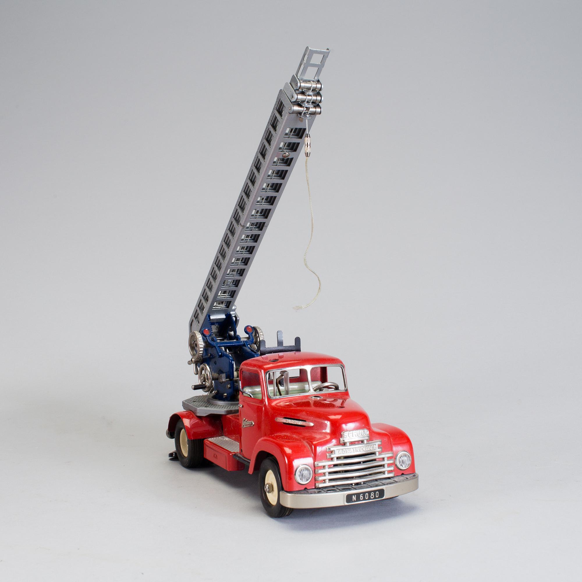 A Schuco Electro Construction Fire Engine, 1960's.
