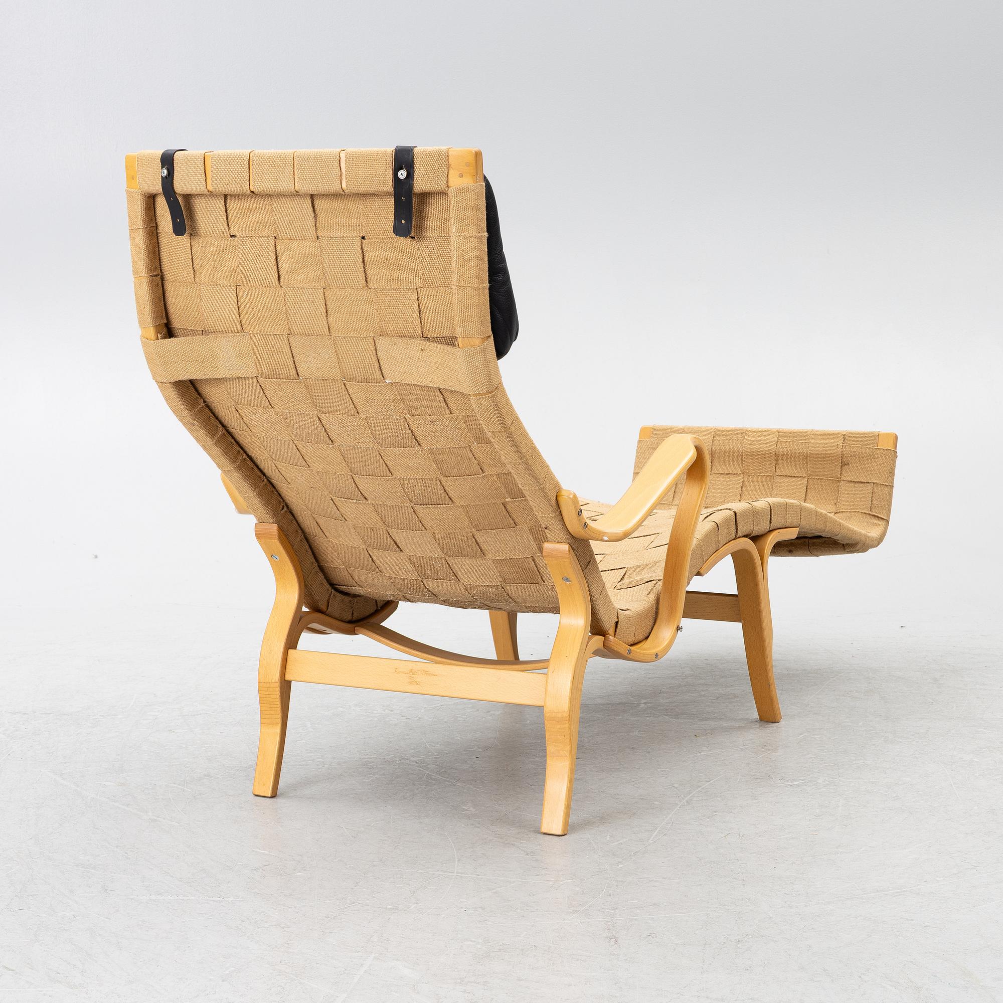 Bruno Mathsson, a 'Pernilla 3' lounge chair, Dux, second half of the 20th century.