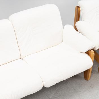 A pair of pinewood sofas from IKEA, second part of the 20th Century.