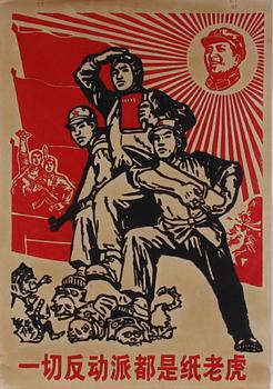 PROPAGANDAAFFISCHER, 10 st, Kina 1900-talets andra hälft.