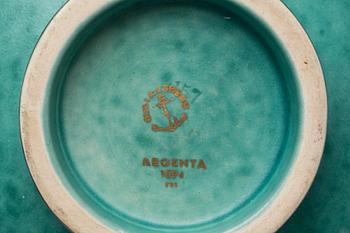 URNA och SKÅLAR, ett par, "Argenta",  Wilhelm Kåge, Gustavsberg.