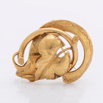 1800s BROOCH 18k gold, 5,4 g, Stockholm 1861.