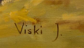 JANOS VISKI, olja på duk, sign.