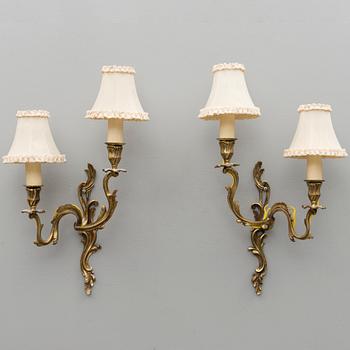 A pair of late 19th Century wall sconces.