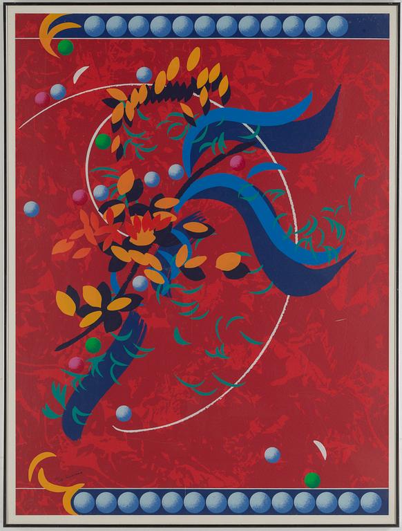 Carl Fredrik Reuterswärd, a lithograph in colours. Signed and numbered 50/100.