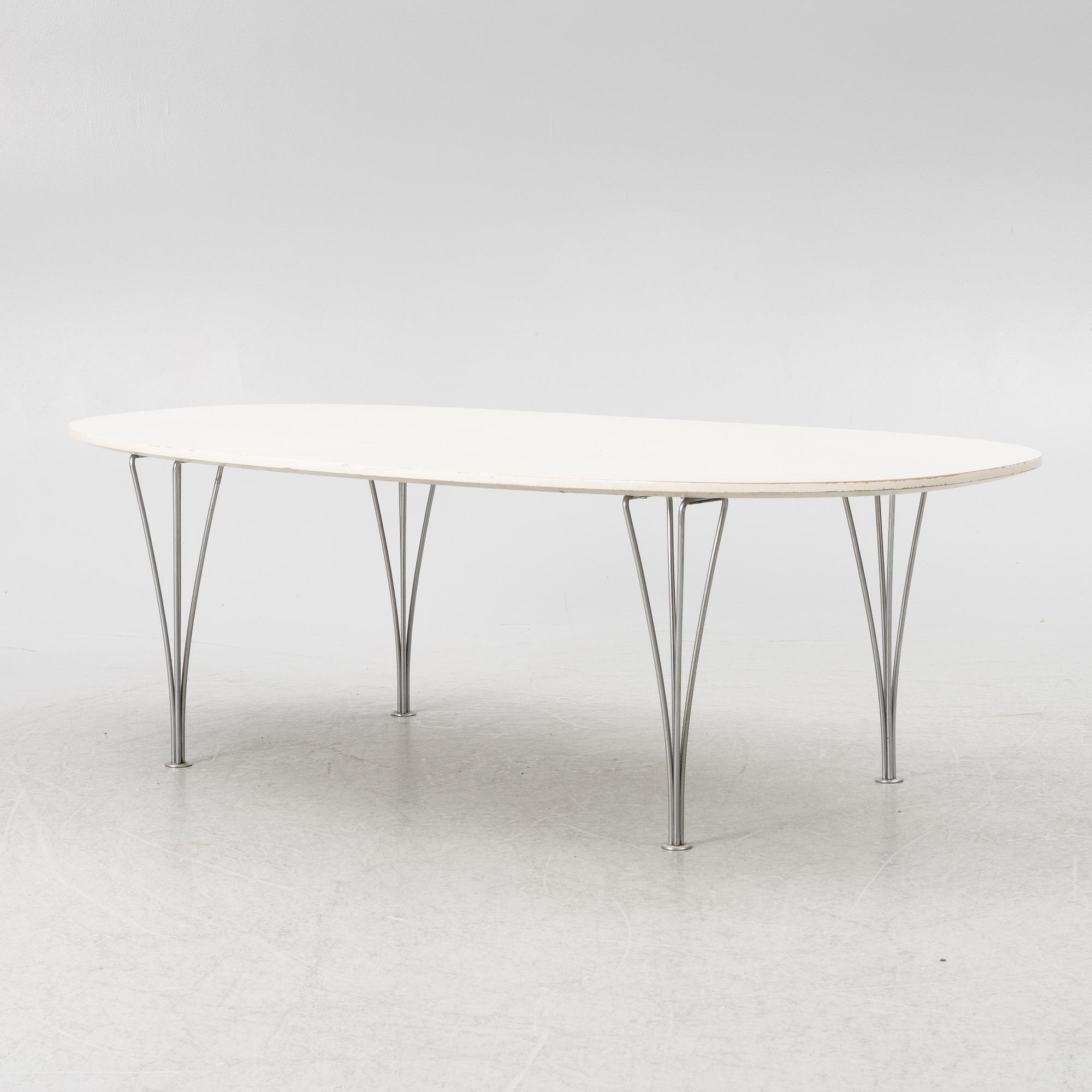 Bruno Mathsson, & Piet Hein, coffee table "Superellipse", second half of the 20th century.
