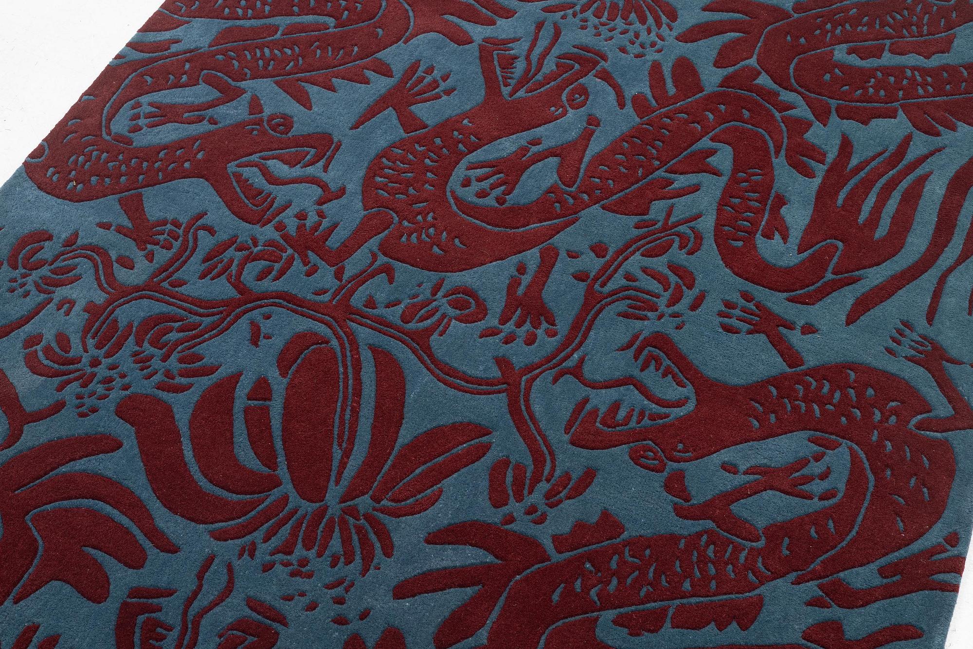Carl Johan De Geer, matta, "Drakar "Oriental", handtuftad, ca 240 x 160 cm, signerad o numrerad 14.
