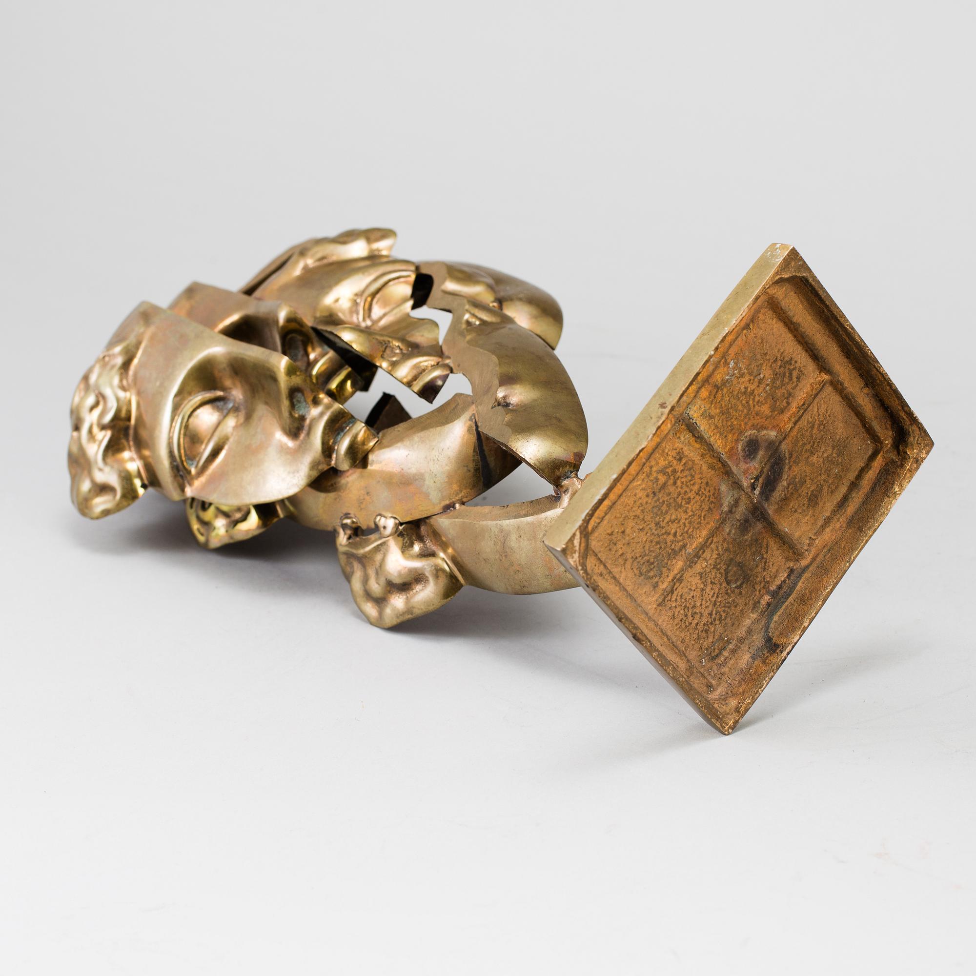 FERNANDEZ ARMAN, FERNANDEZ ARMAN, sculpture in bronze, gold patina, signed Arman and numbered 56/100.