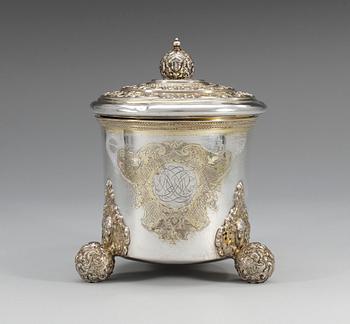 DRYCKESKANNA, av Anders Hafrin, Göteborg 1727. Senbarock.
