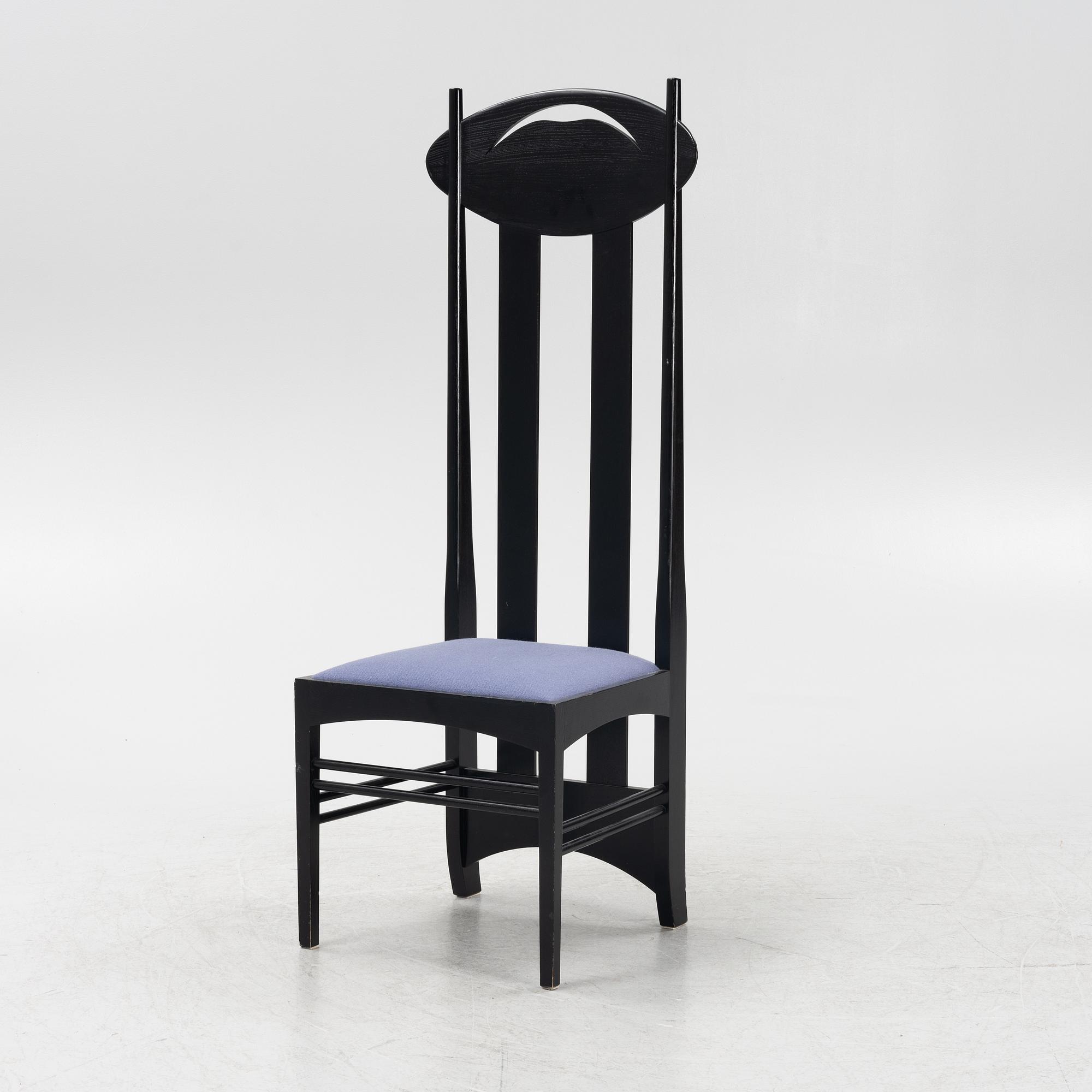 Charles Rennie Mackintosh, an 'Argyle' chair, Cassina.