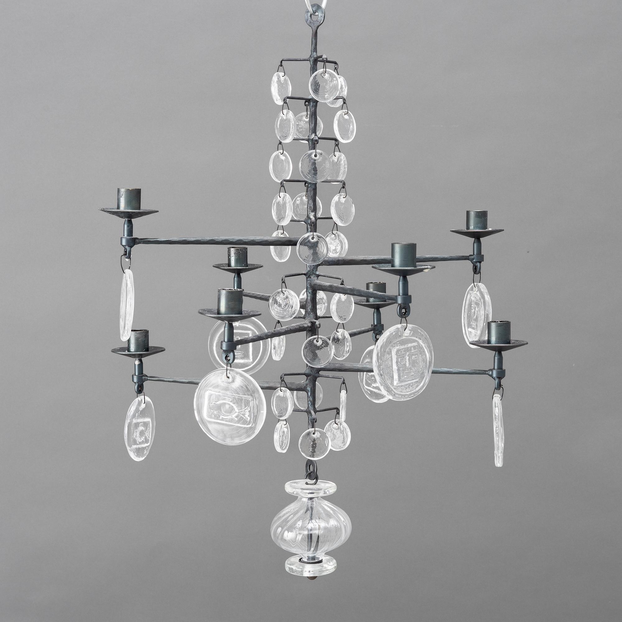 Erik Höglund, a chandelier, Boda Smide.
