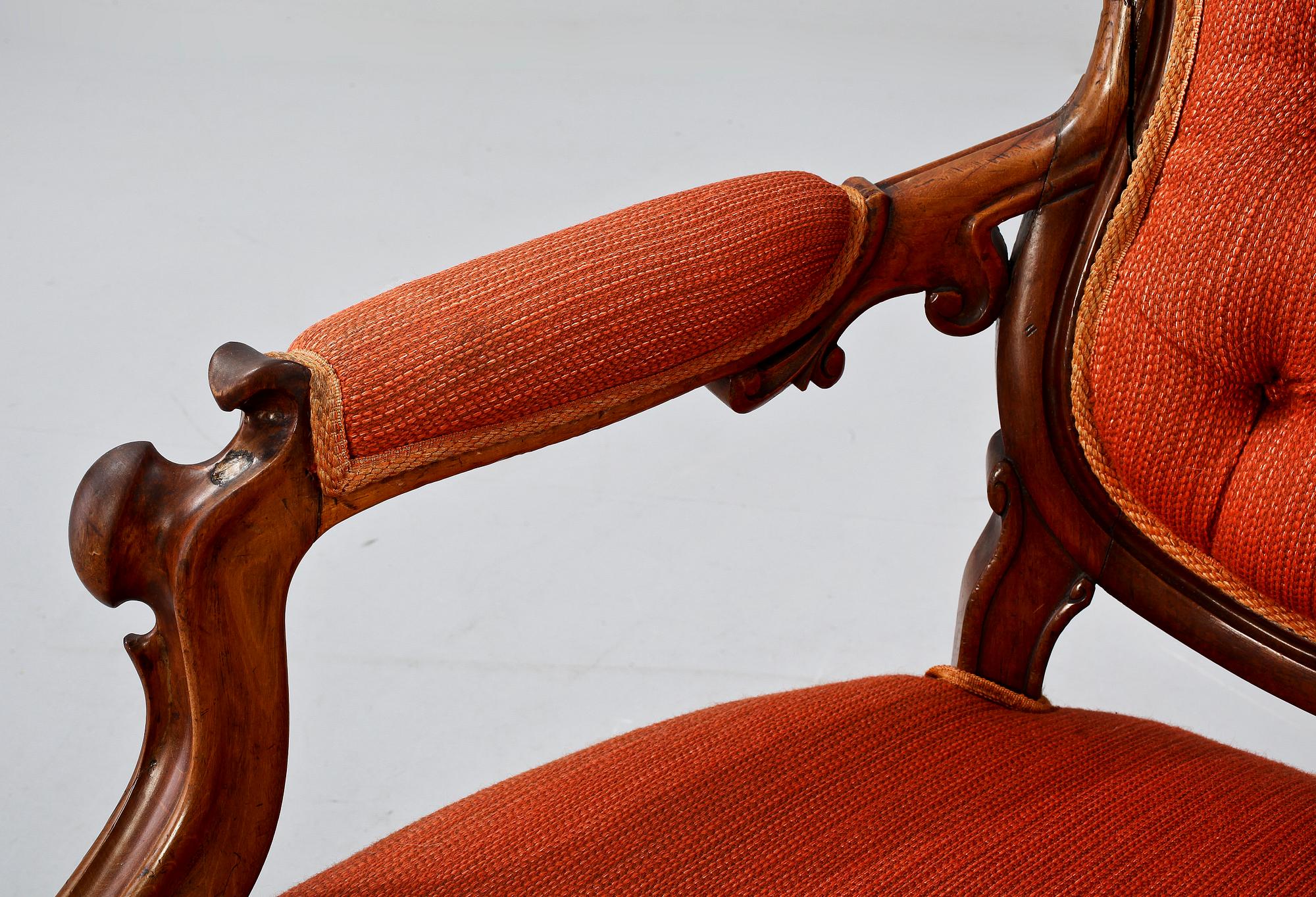 FÅTÖLJER, ett par, nyrokoko, 1800-talets andra hälft.