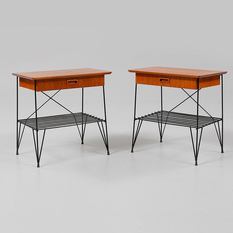 SÄNGBORD, ett par, 1950/60-tal.