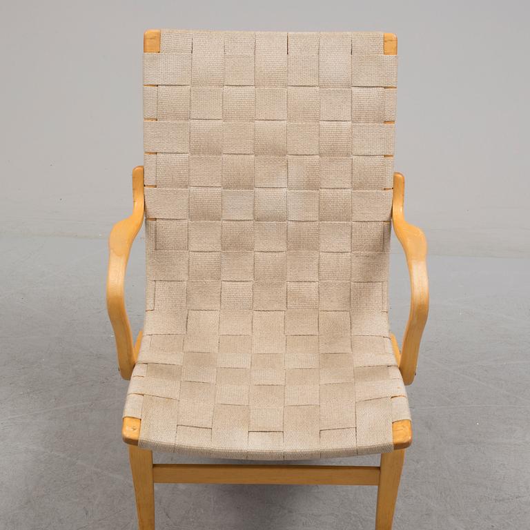 A ' Eva' easy chair by Bruno Mathsson for Firma Karl Mathsson.