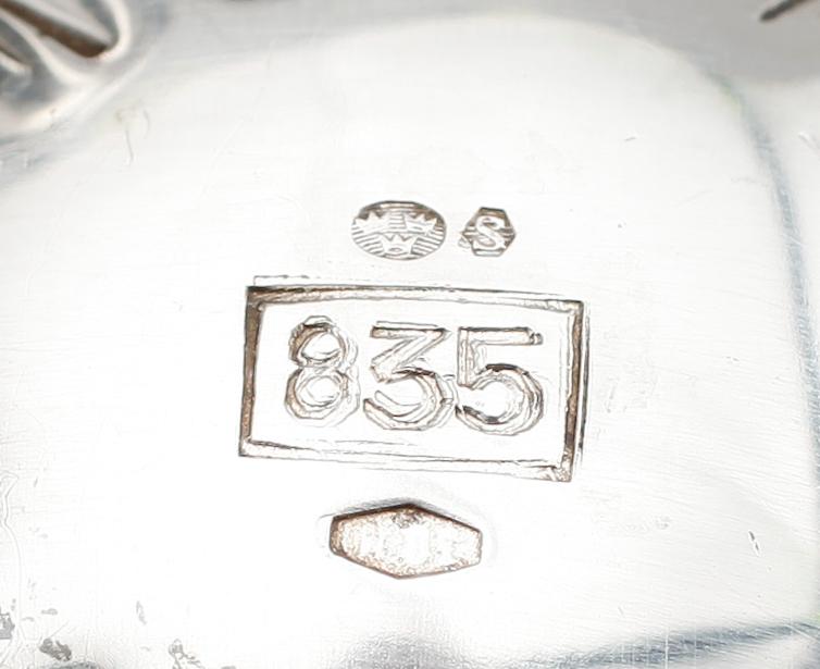 KAFFESERVIS, 3 delar, silver, svenska importstämplar. Vikt ca 1335 gram.