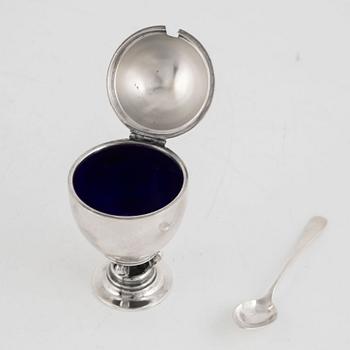 A Sterling Silver Mustard Cup, No 741 "Acorn", Johan Rodhe, Georg Jensen, Denmark 1925-32.