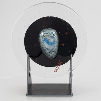 Bertil Vallien, a unique glass sculpture, Kosta Boda.