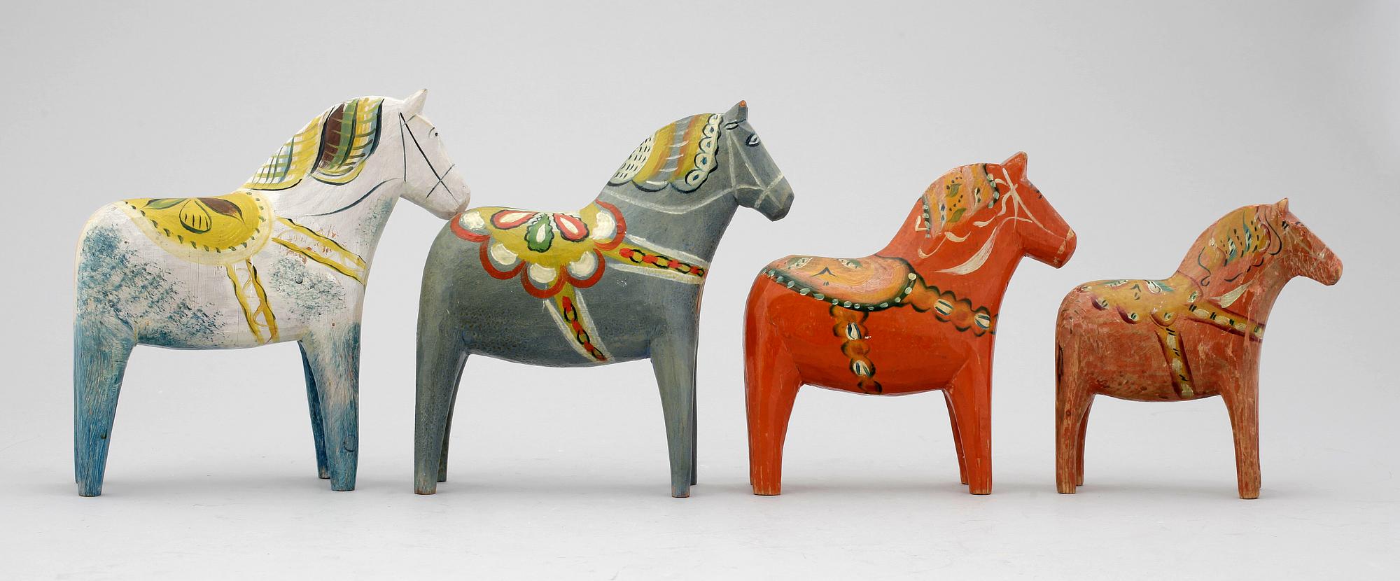 DALAHÄSTAR, 4st. 1900-tal.