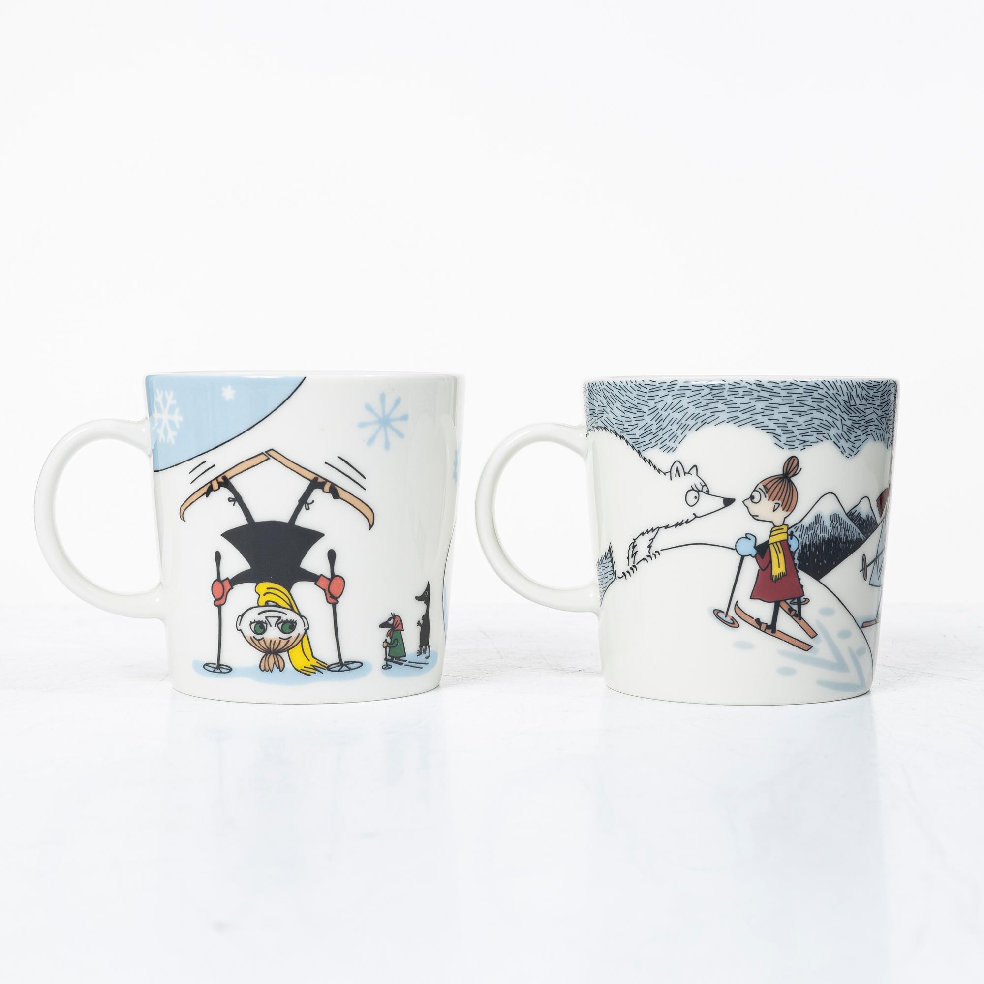 Arabia, ten Moomin mugs, Finland, 2002-2013.