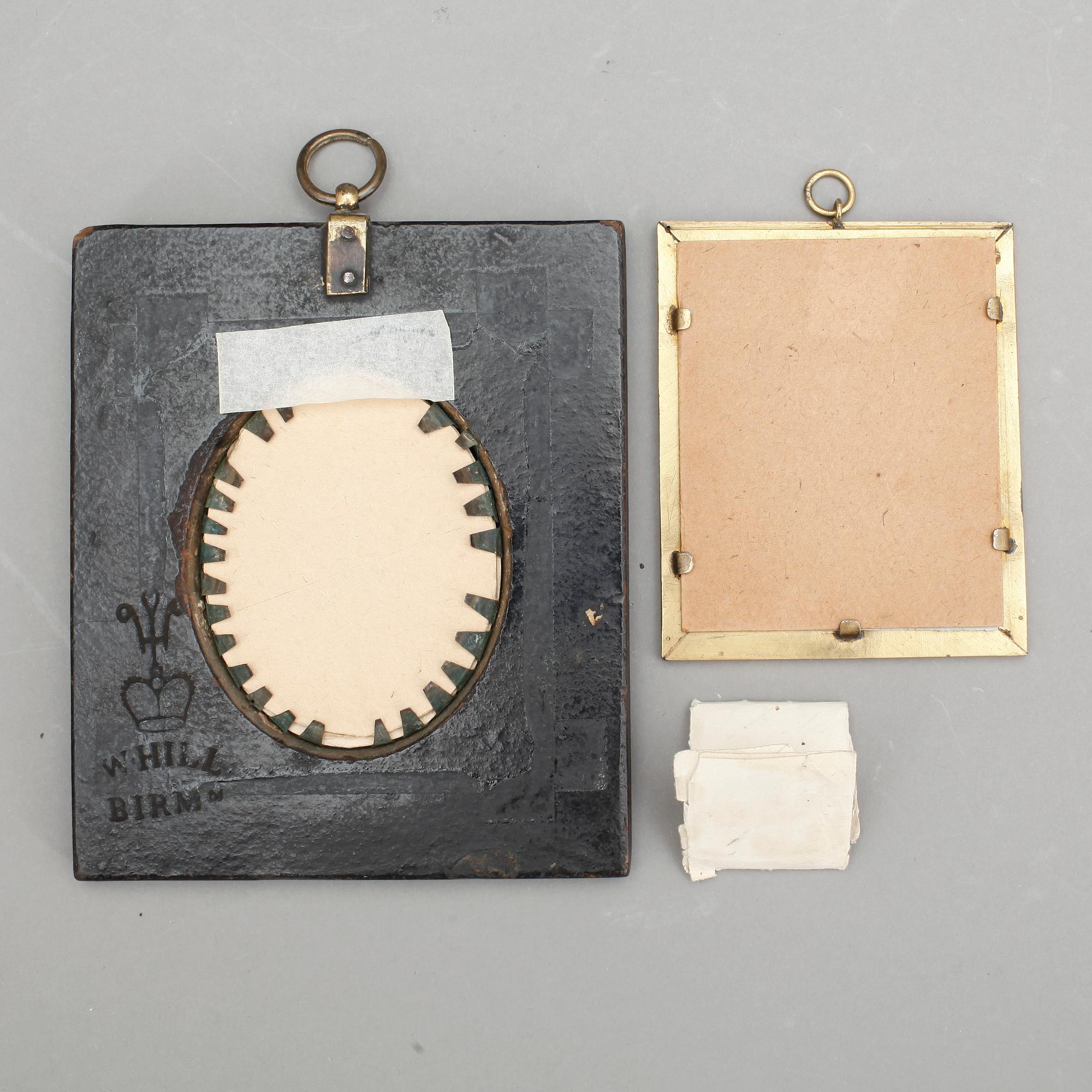 MINIATYRER, 3 stycken, gouache på ben, 1800-tal.