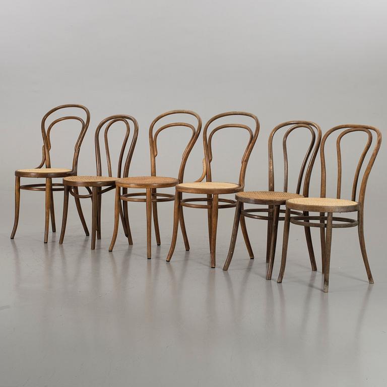 6 DIFFERENT BENTWOOD CHAIRS, FIRST HALF OF 20TH CENTURY.