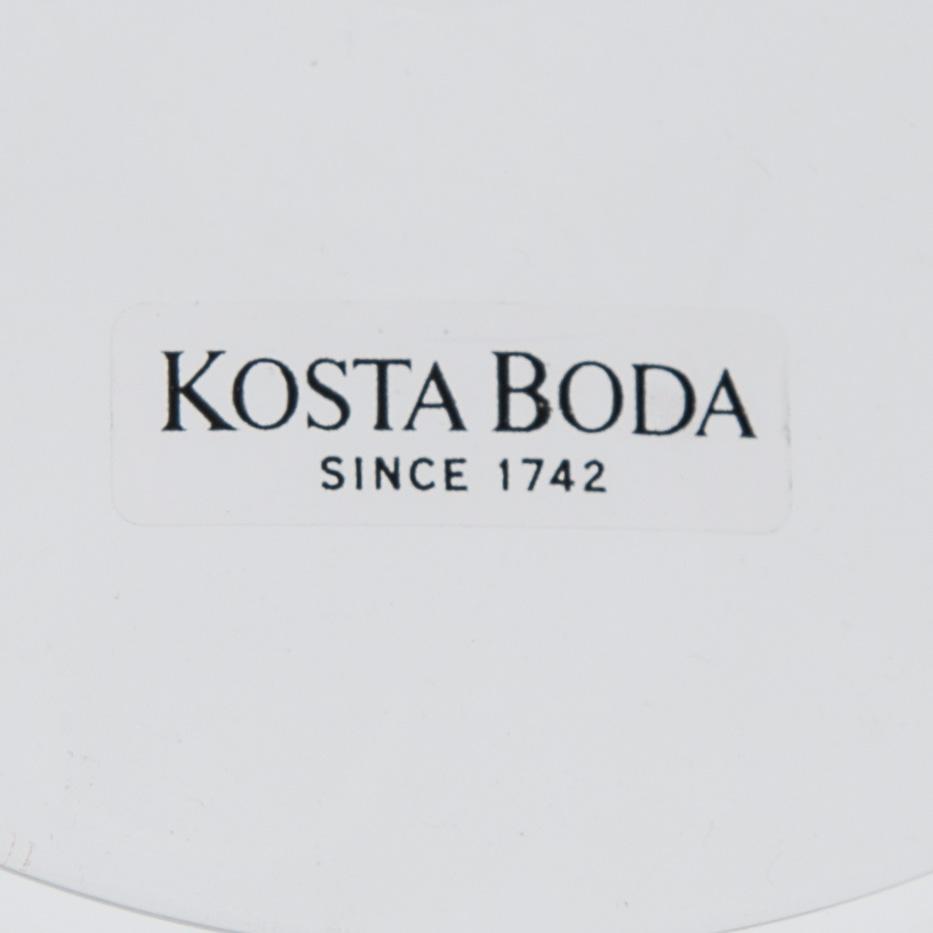 DRICKSGLAS, 12 st, "Line" Anna Ehrner, Kosta Boda, 1900-talets slut.