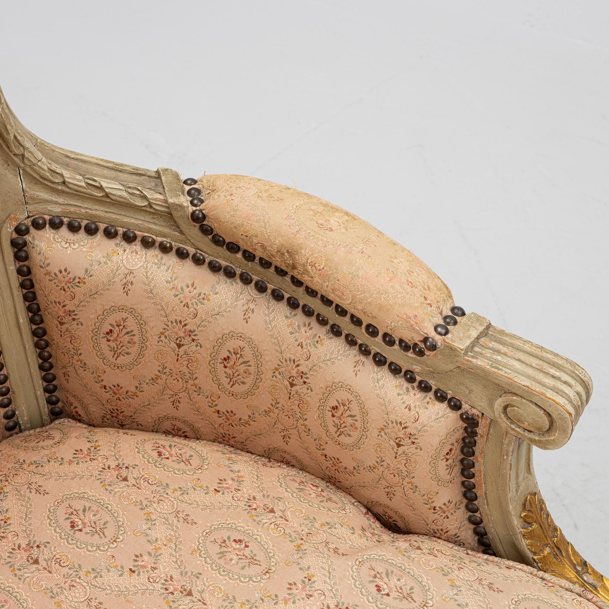 Karmstol, Louis XVI-stil, omkring 1900.
