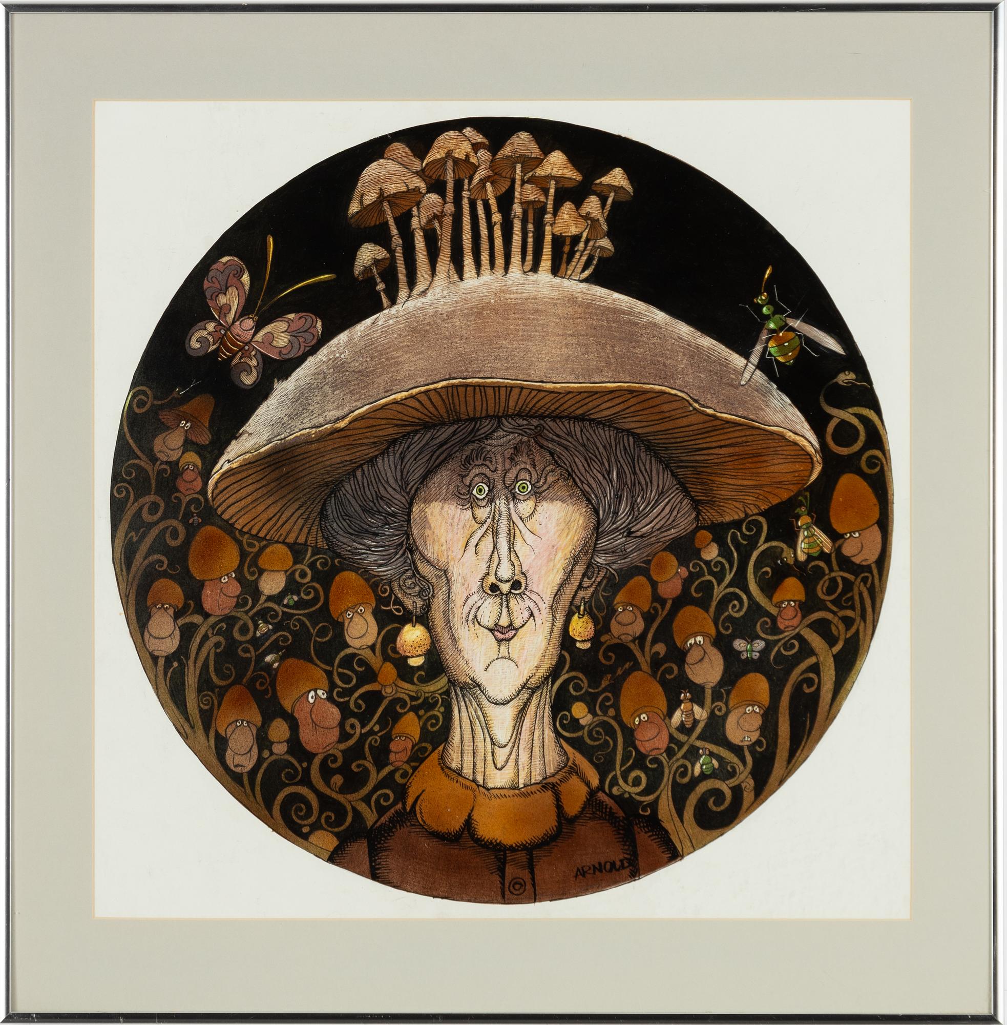 Hans Arnold, Dam med svamphatt.