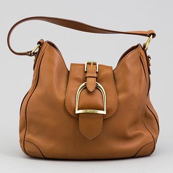 A leather handbag by Ralph Lauren.