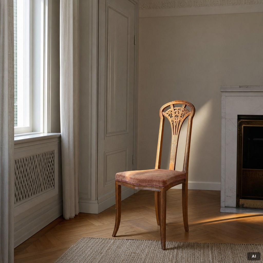 An Art nouveau chair, beginnnig of the 20th century.