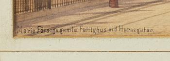 Fredrik Isberg, "Maria Förs:gs old poorhouse at Hornsgatan".