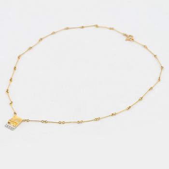 BJÖRN WECKSTRÖM,' La scala' gold and eight-cut diamond necklace.