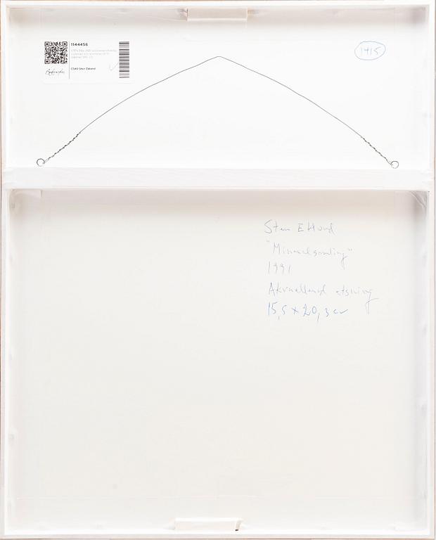 STEN EKLUND, handkolorerad etsning, signerad och numrerad 4/10, daterad 1991.