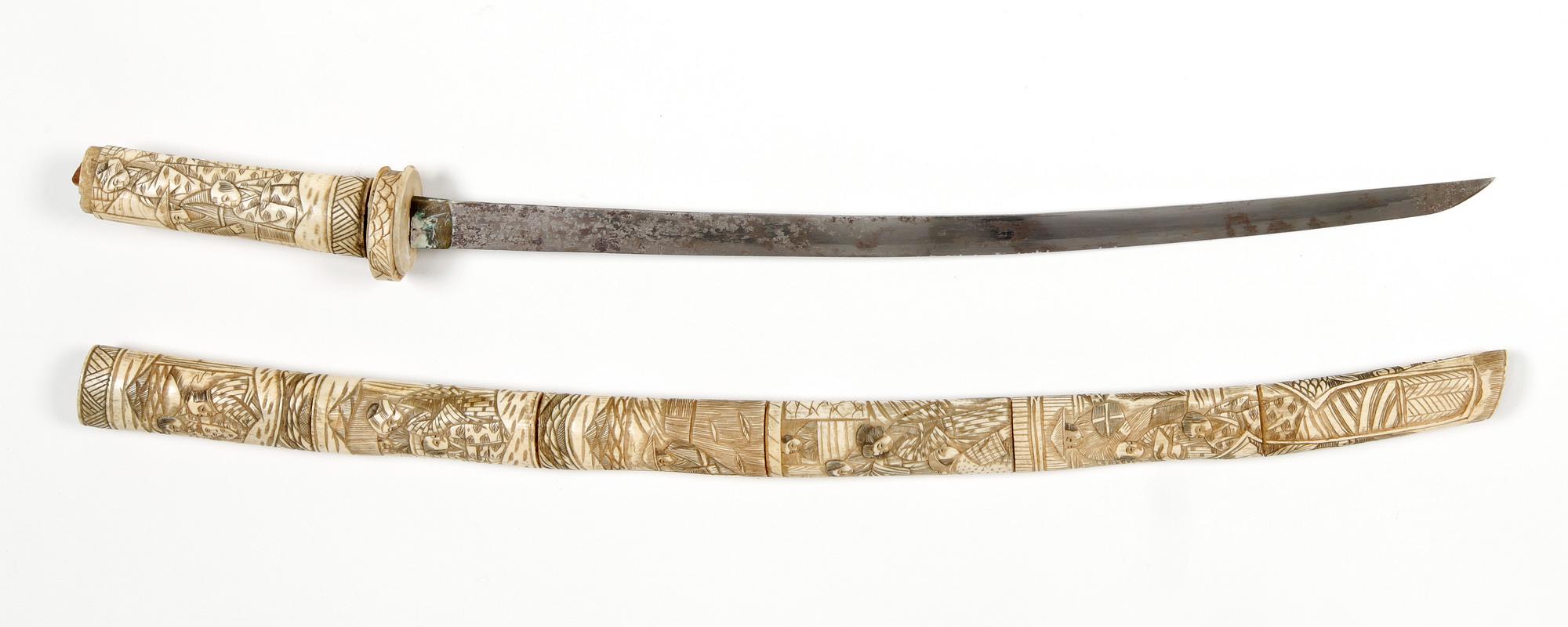 SVÄRD, ben, Japan, 1800/1900-tal.