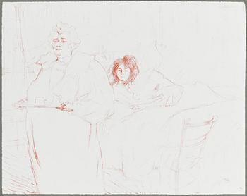 MAPP med färglitografier, 11 st, "Elles", efter Henri Toulouse-Lautrec, numrerad upplaga 1229/1250, London, 1969.