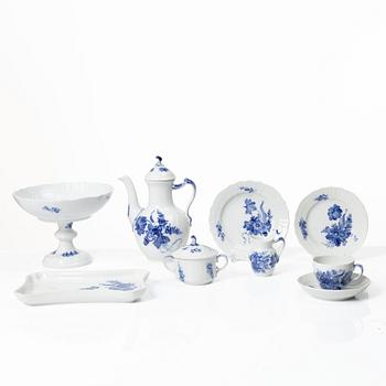 Royal Copenhagen, a 54-piece 'Blue Flower' coffee service, Denmark, second half of the 20th Century.