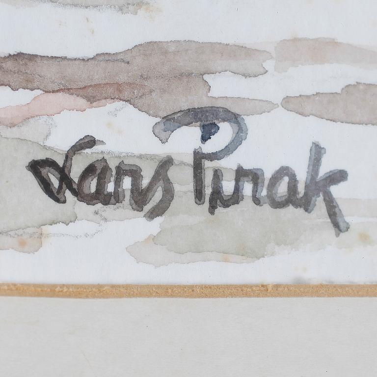 LARS PIRAK, akvarell, signerad.