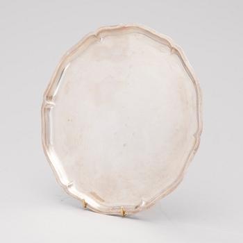 A 20th century German Silver Tray, marks of Wilhelm Binder, Schwäbisch Gmünd.