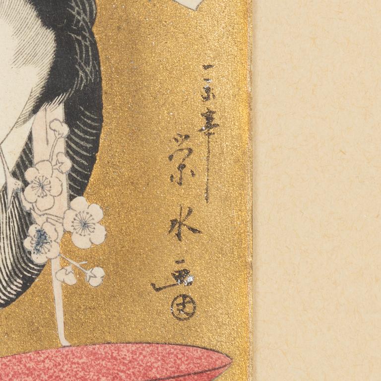 Ichirakutei Eisui (aktiv omkring 1790-1823), efter, "Ogiya uchi Mutsu".