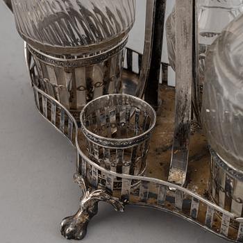 O Sohlberg, bordssurtout, silver och glas, Falun 1830.