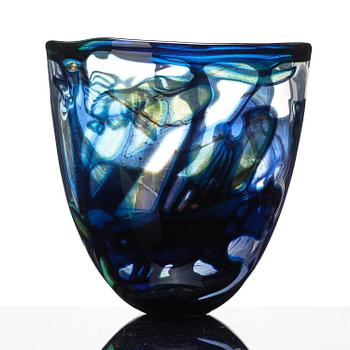 Eva Englund, a graal glass vase, Orrefors, Sweden, 1990.