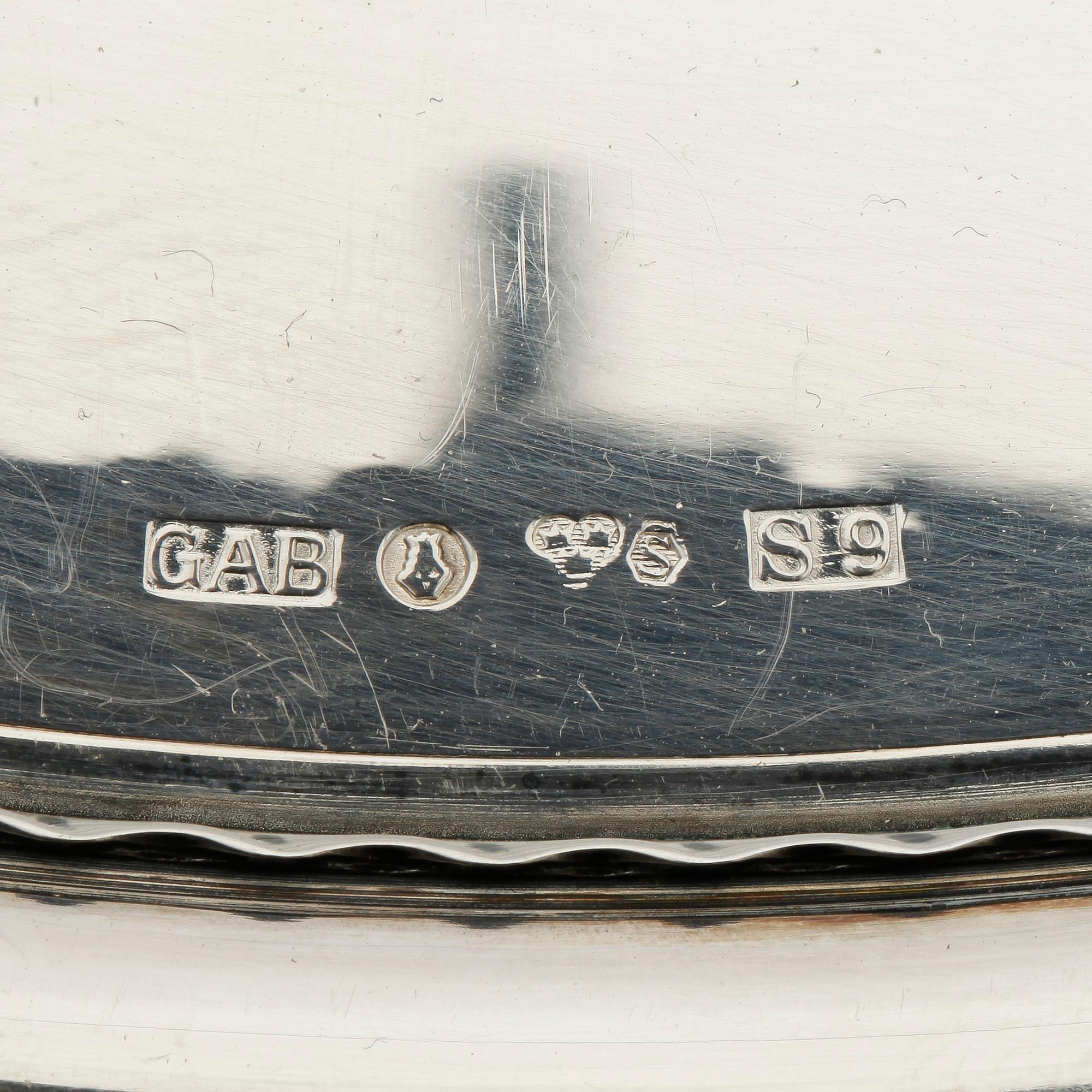 KUVERTTALLRIKAR, 4 st, silver, Guldsmeds aktiebolaget, Stockholm, 1963, 64 samt 68.  Totalvikt 2305 gram.