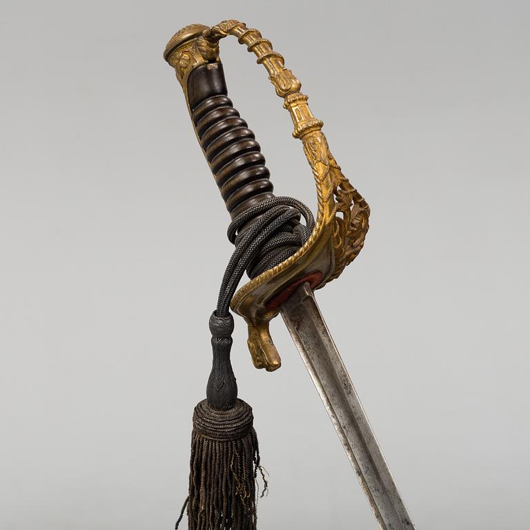 A French Navy officer's sword 1837 pattern with scabbard.