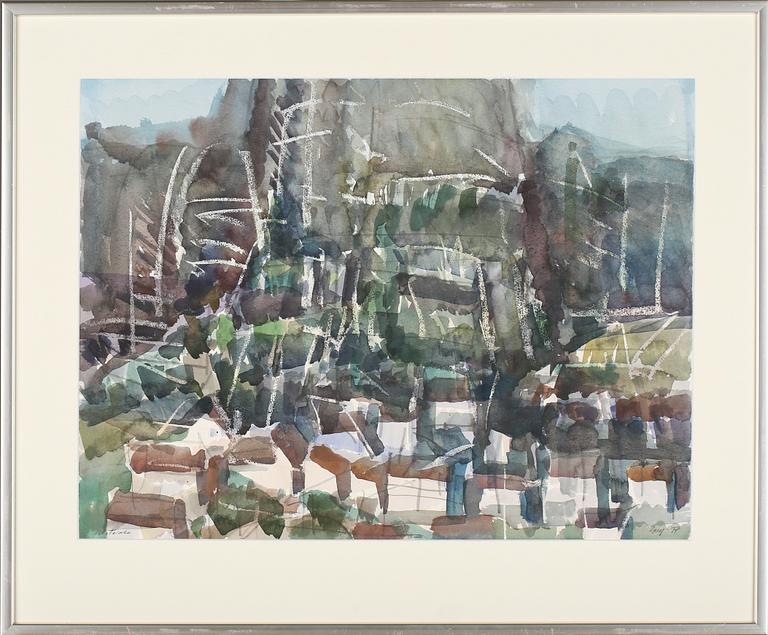 GUY FRISK, akvarell signerad och daterad -97.