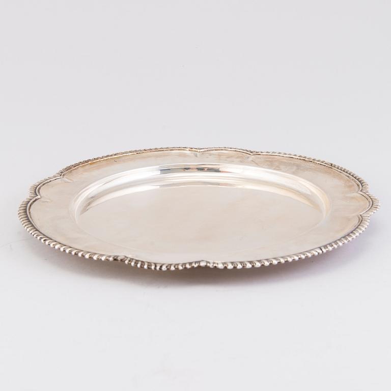 PLATE, silver 925, South America.