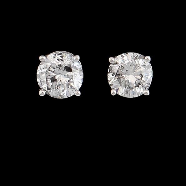 ÖRHÄNGEN, 1 par, 14K vitguld, briljantslipade diamanter tot ca 0.25 ct.